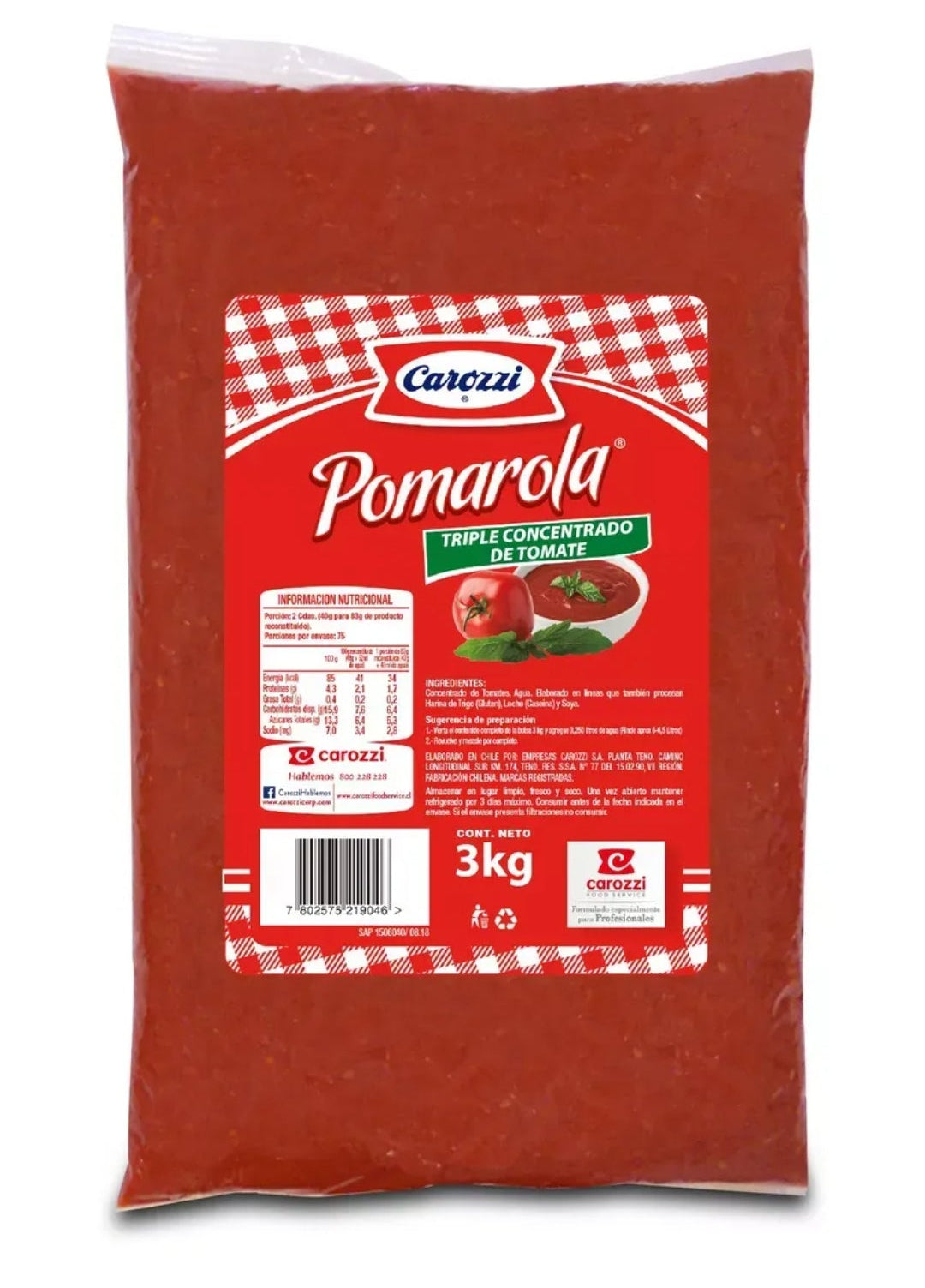 Triple concentrado de tomates 3 kilos