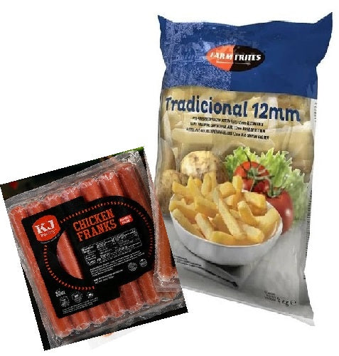 Promo Salchipapas con salchichas de POLLO
